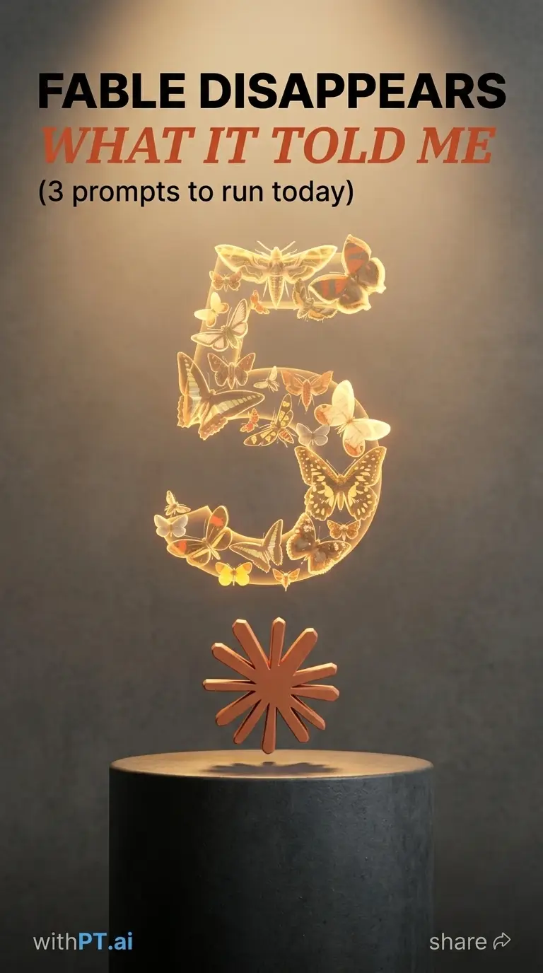 Fable Gets Expensive Tomorrow: 3 Prompts To Run First